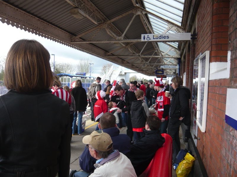 Waiting to go to Wembley on Denham Station 